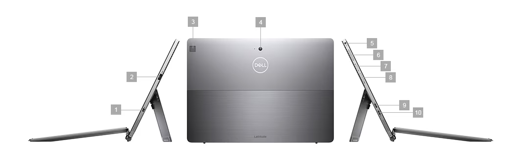 Złącza i porty Dell Latitude 7200