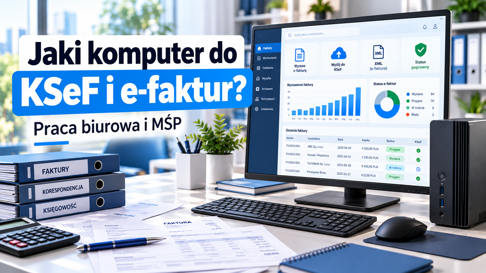 Praca biurowa i MŚP - Jaki komputer do pracy z KSeF i e-fakturami?
