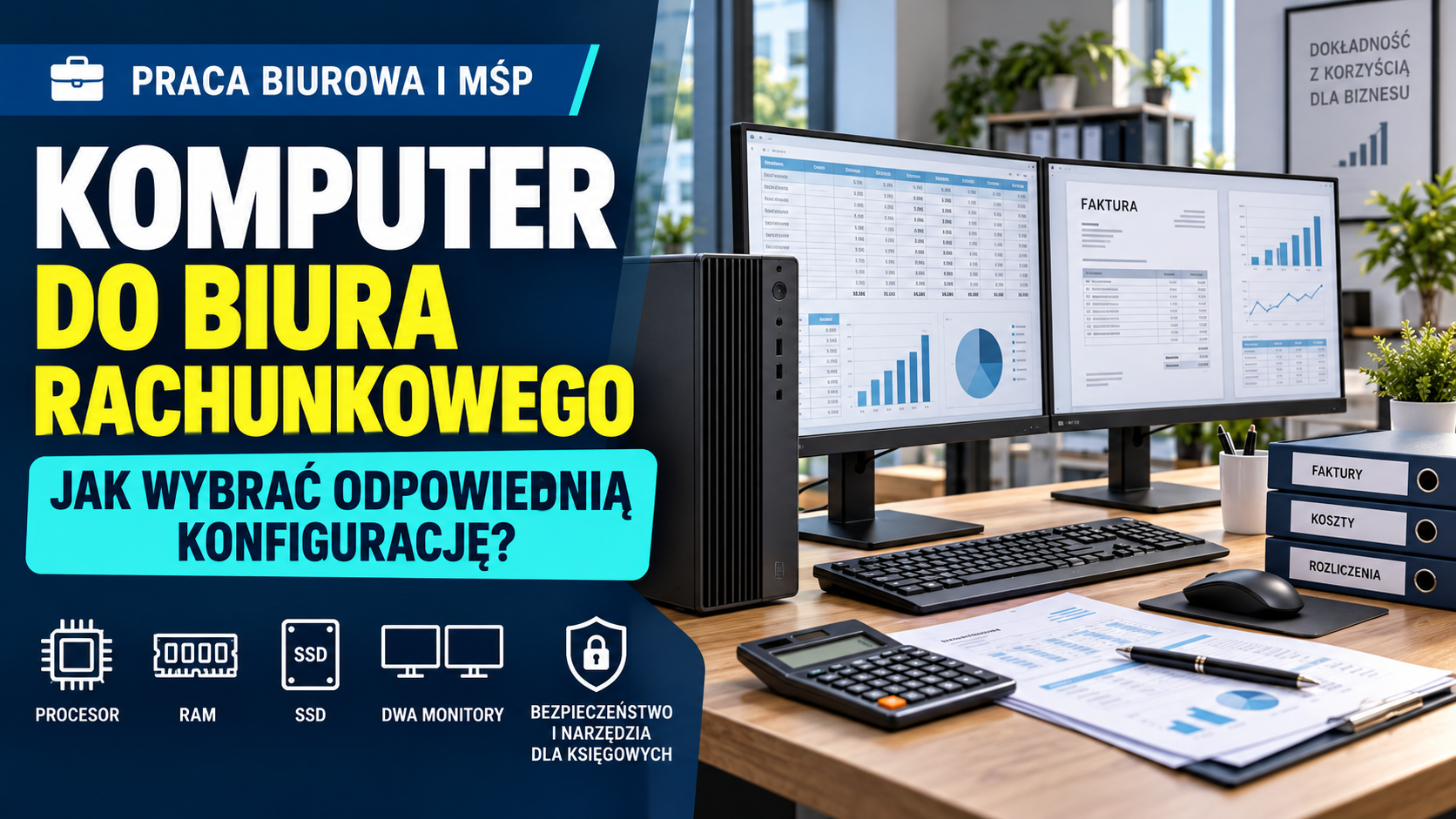 Praca biurowa i MŚP - Komputer stacjonarny do biura rachunkowego: jak wybrać odpowiednią konfigurację?