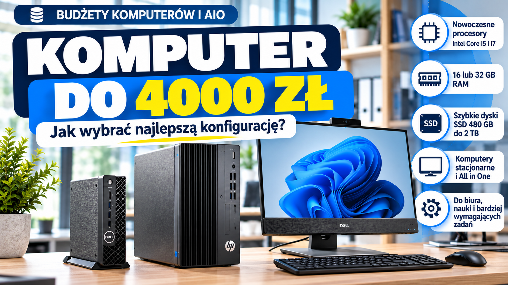 Budżety komputerów i AIO - Komputer do 4000 zl: jak wybrać odpowiednią konfigurację?