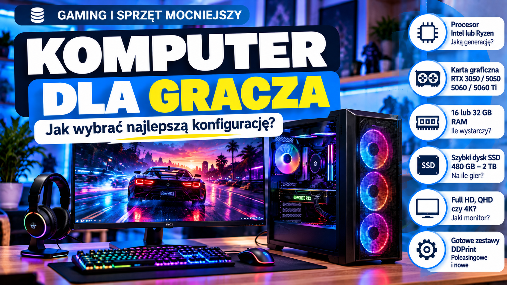 Gaming i sprzęt mocniejszy - Komputer dla gracza: jak wybrać odpowiednią konfigurację?