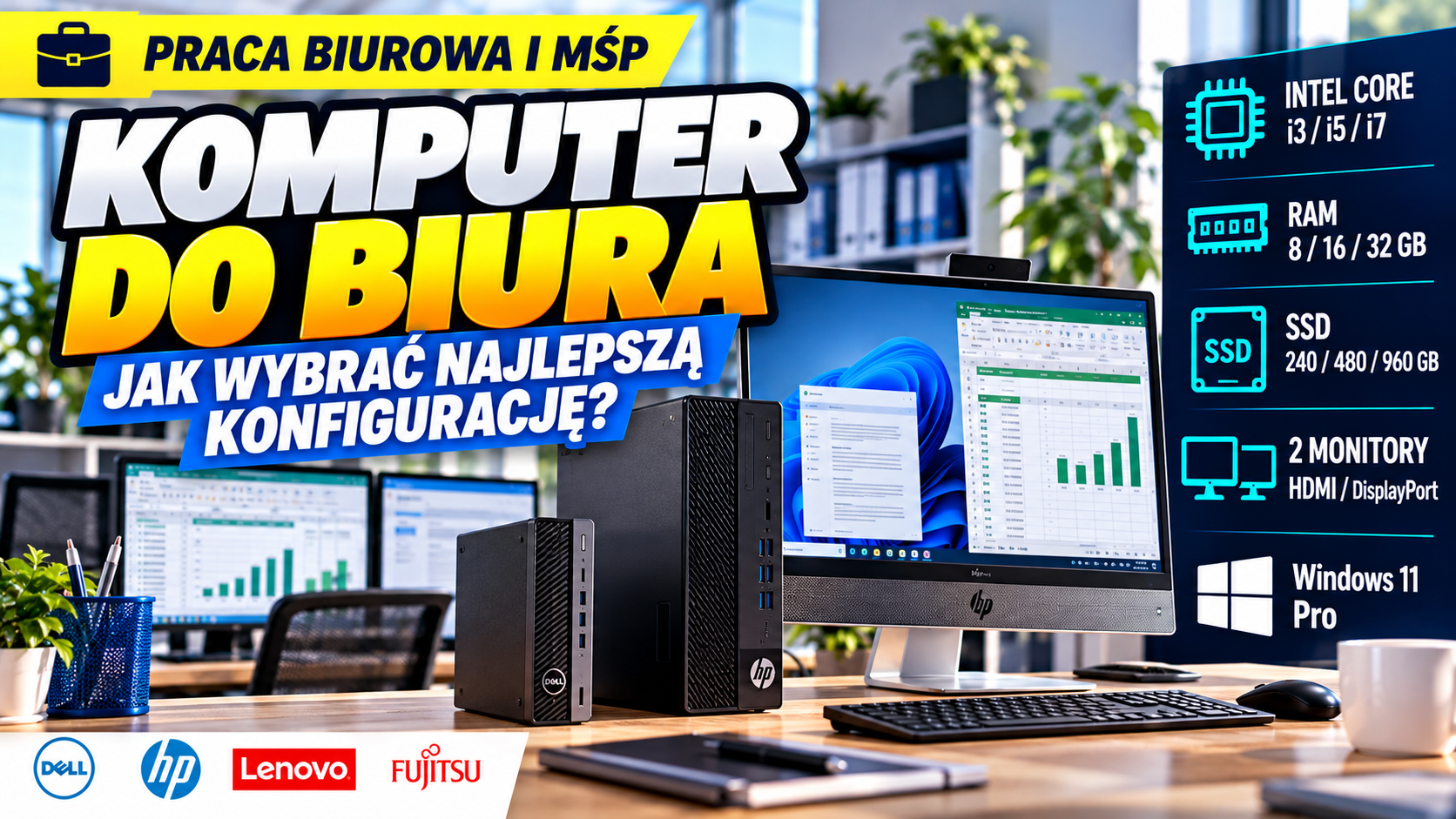 Praca biurowa i MŚP: Komputer stacjonarny do biura: jak wybrać odpowiednią konfigurację?