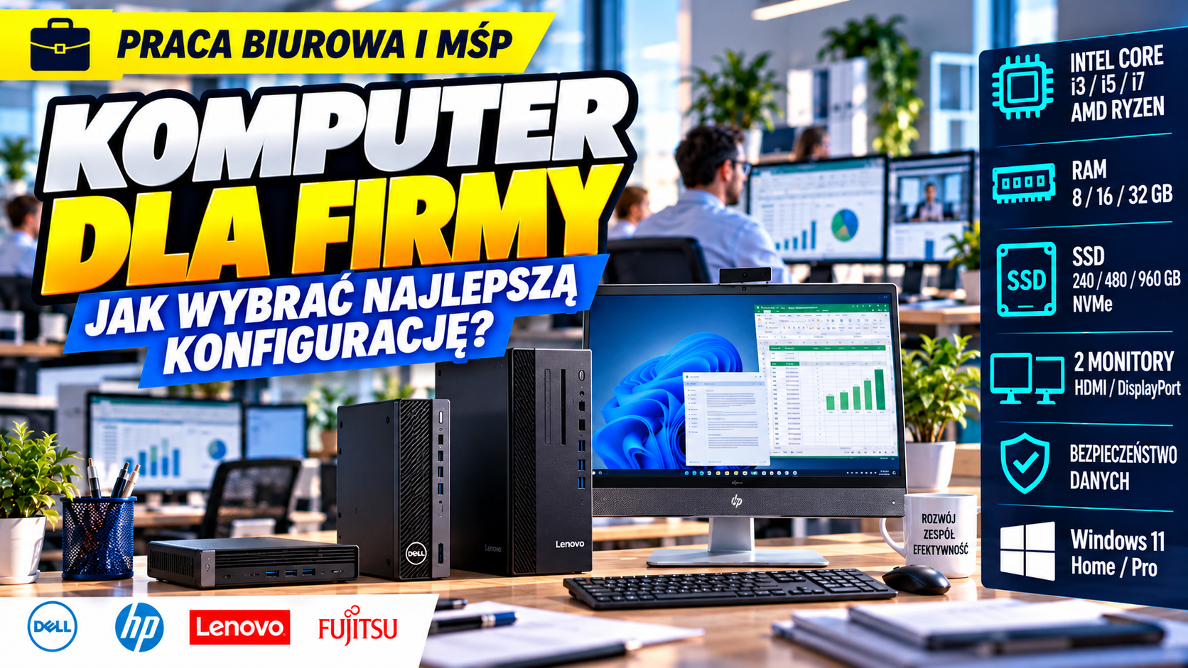 Praca biurowa i MŚP: Komputer dla firm: jak wybrać odpowiednią konfigurację?