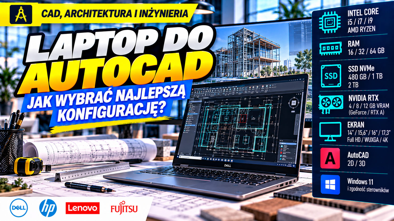 CAD, architektura i inżynieria: Laptop do autocad: jak wybrać odpowiednią konfigurację?