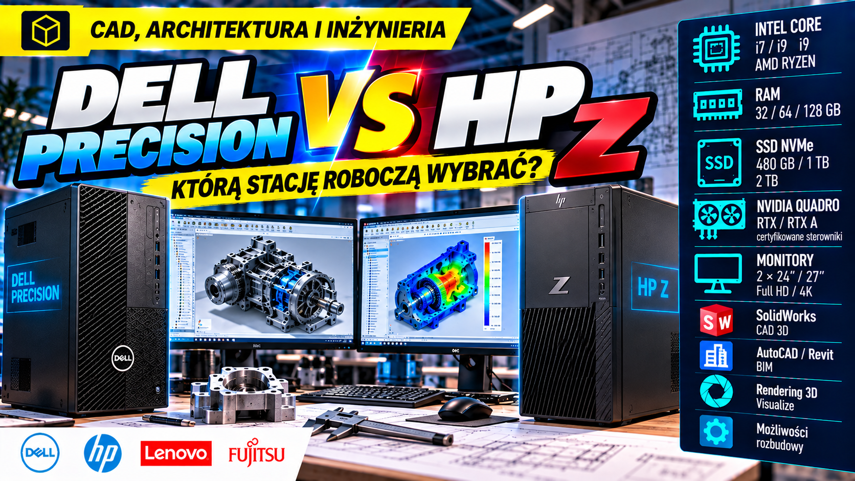 CAD, architektura i inżynieria: Dell Precision czy HP Z: którą stację roboczą wybrać?