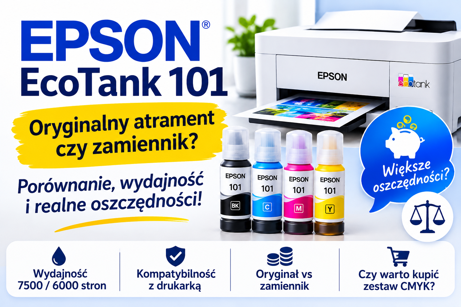 Epson EcoTank 101. Oryginalny atrament czy zamiennik?