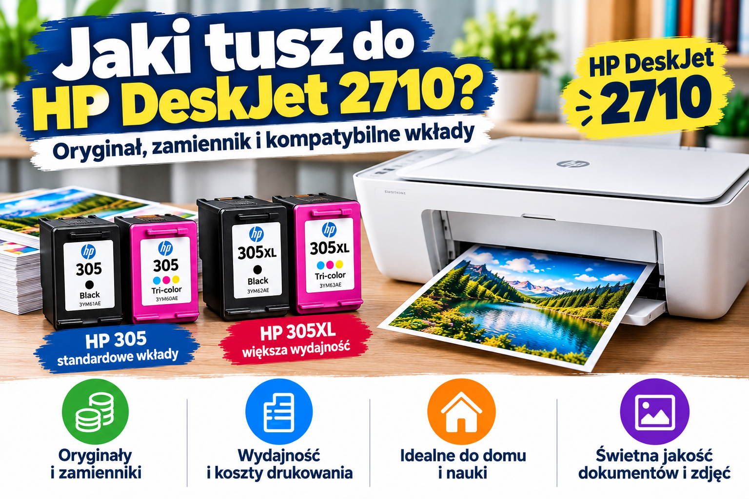 Jaki tusz do HP DeskJet 2710? Oryginał, zamiennik i kompatybilne wkłady