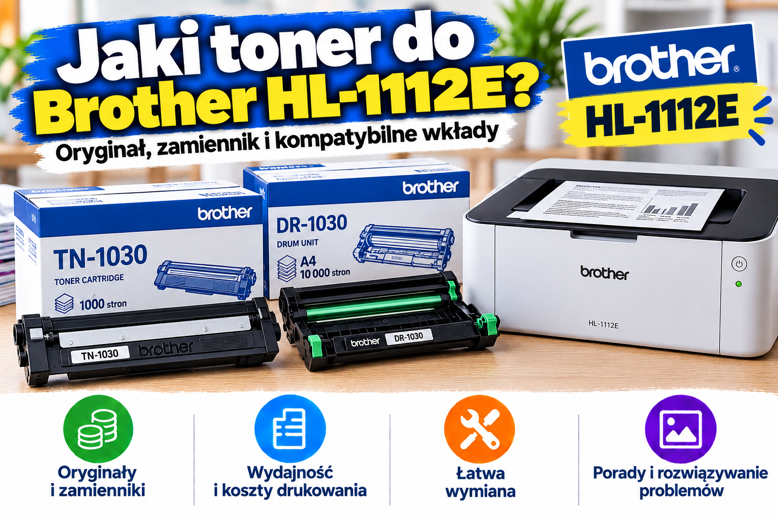 aki toner do Brother HL-1112E? Oryginał, zamiennik i kompatybilne wkłady