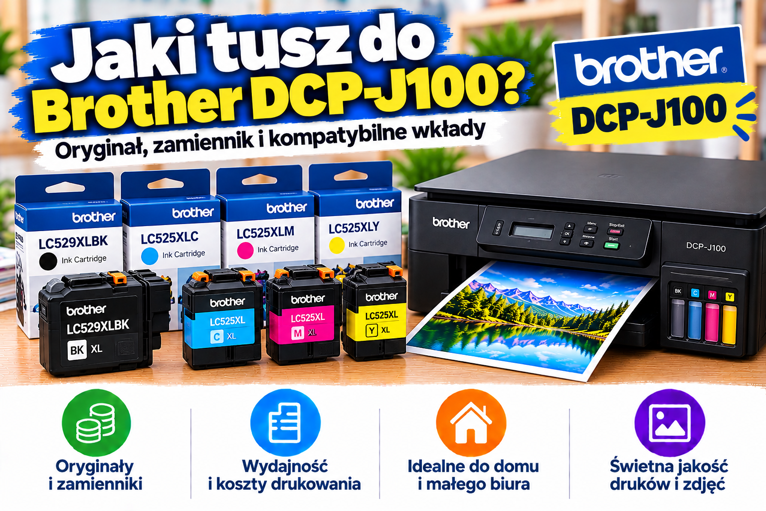 Jaki tusz do Brother DCP-J100? Oryginał, zamiennik i kompatybilne wkłady