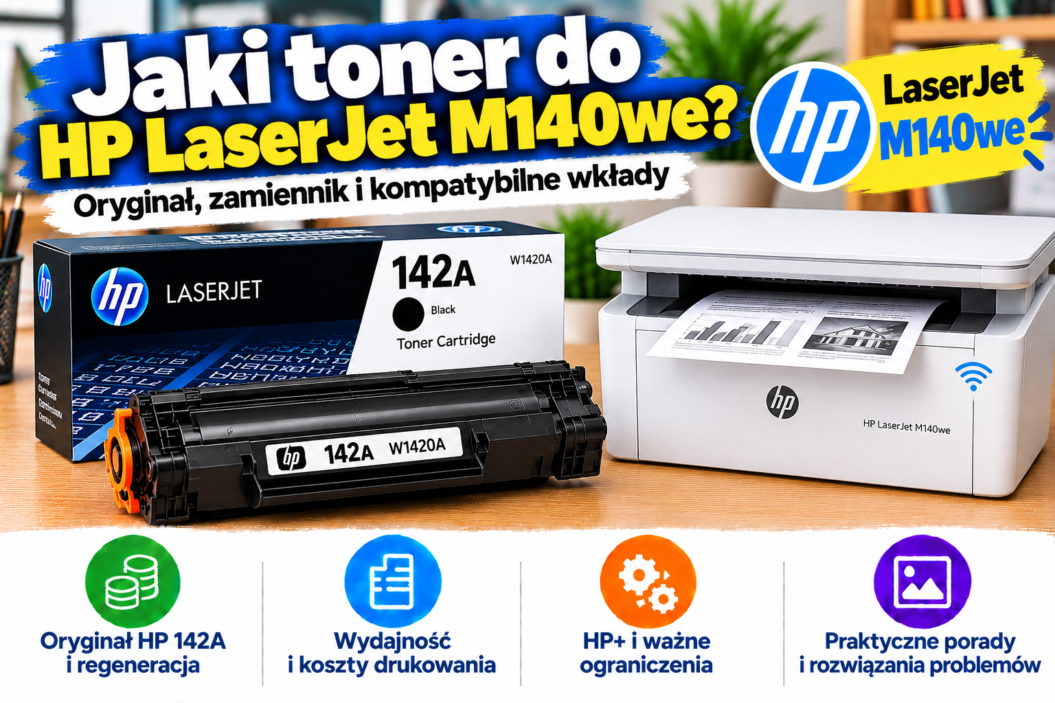 Jaki toner do HP LaserJet M140we? Oryginał, zamiennik i kompatybilne wkłady
