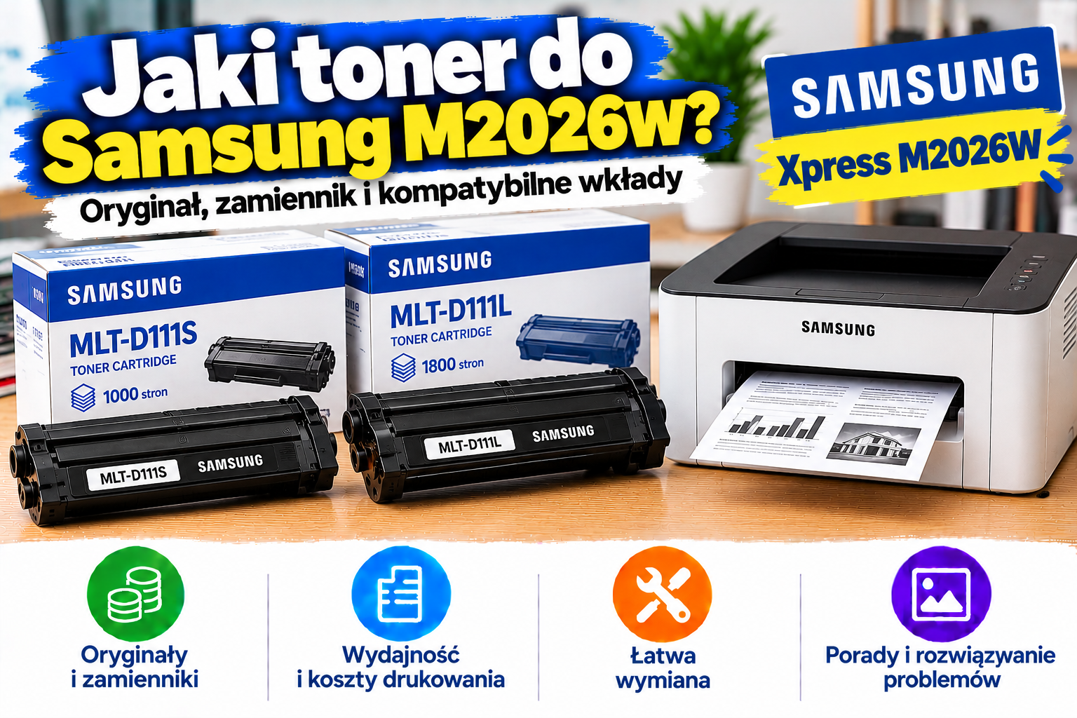 Jaki toner do Samsung Xpress M2026W? Oryginał, zamiennik i kompatybilne wkłady