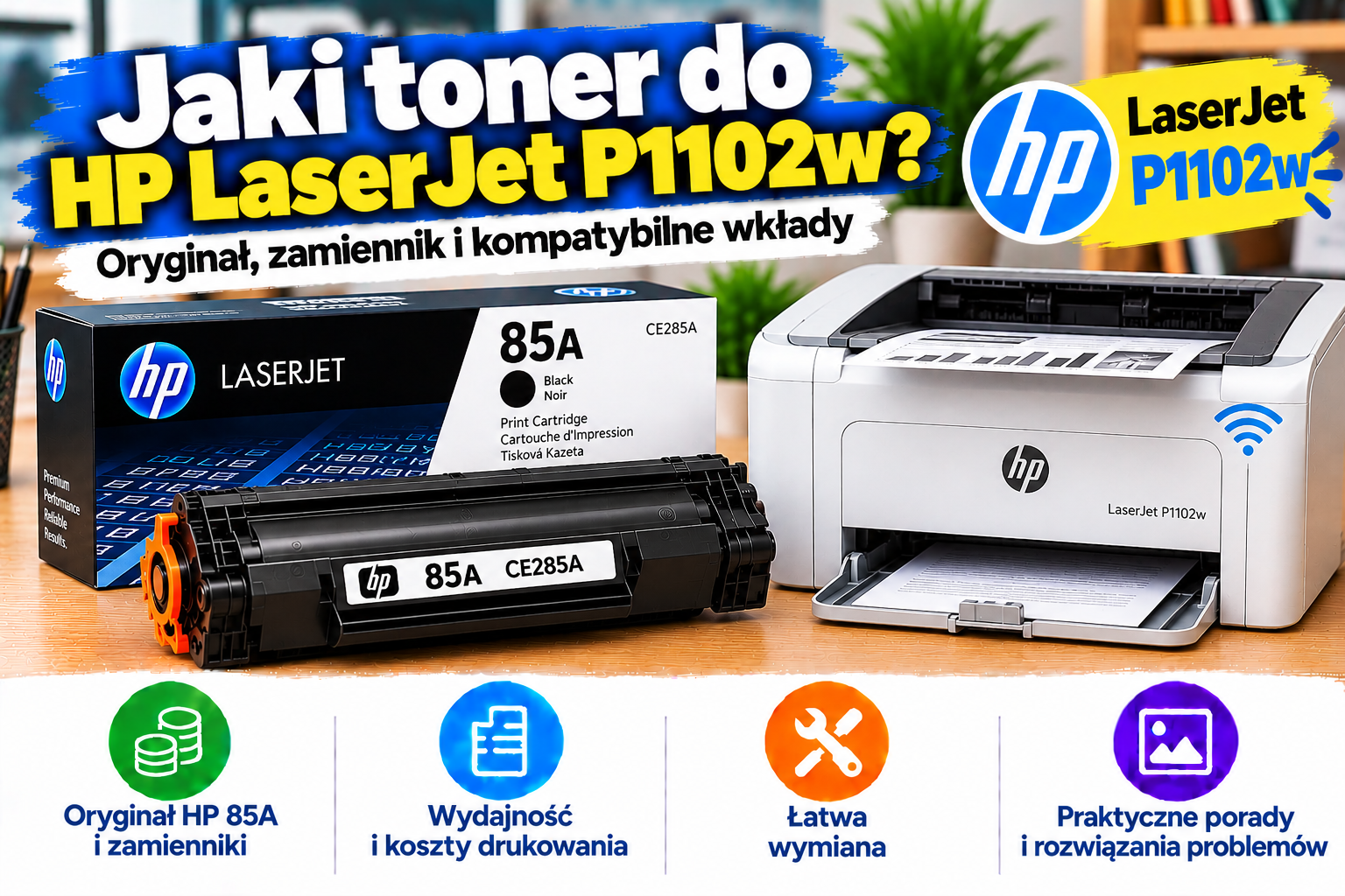 Jaki toner do HP LaserJet P1102w? Oryginał, zamiennik i kompatybilne wkłady