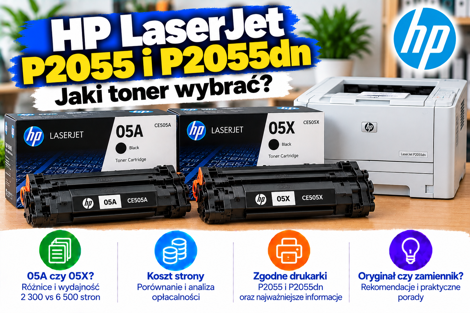 HP LaserJet P2055 i P2055dn. Jaki toner wybrać?