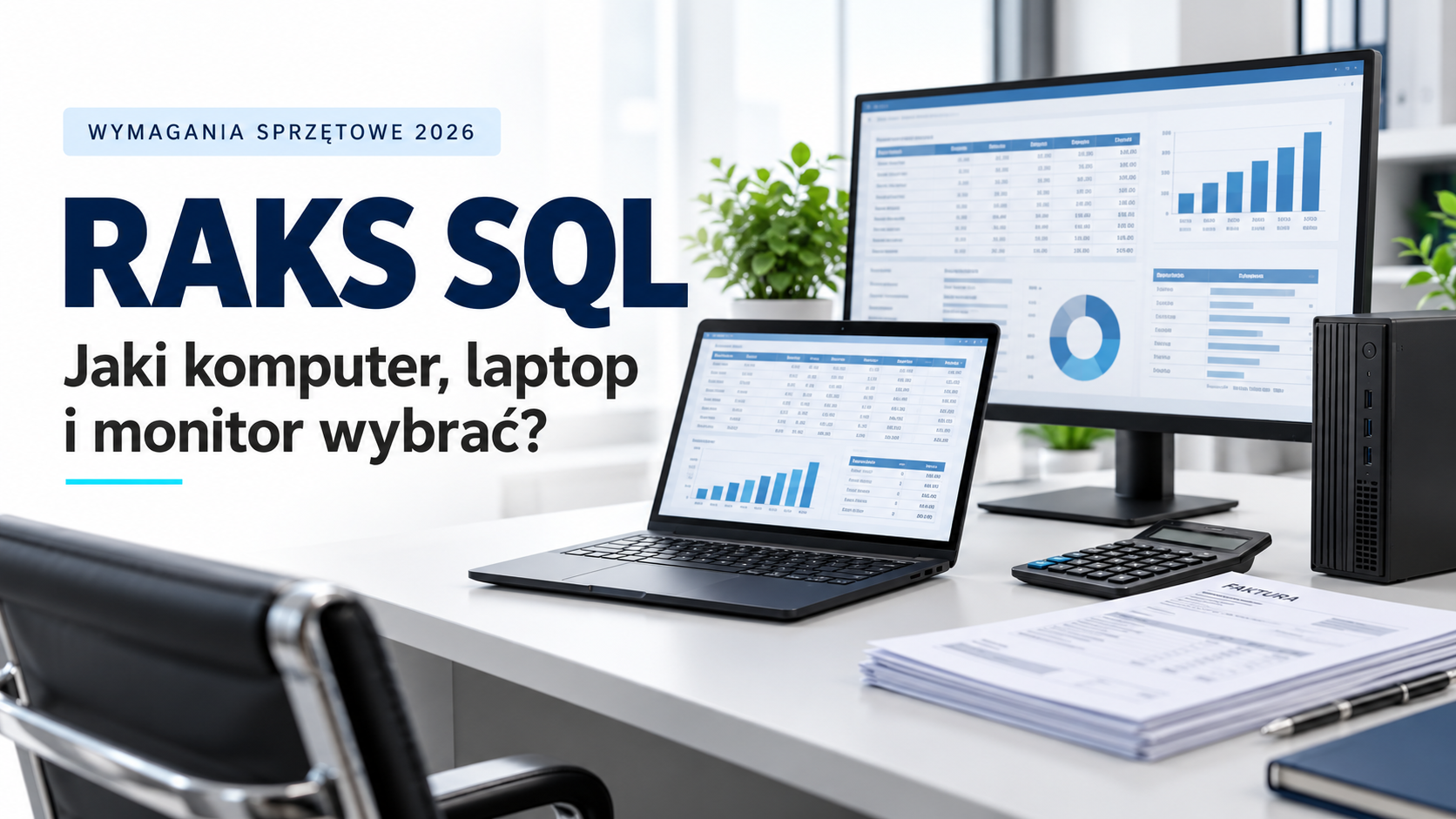 RAKS SQL wymagania sprzętowe 2026. Jaki komputer, laptop i monitor wybrać do księgowości?