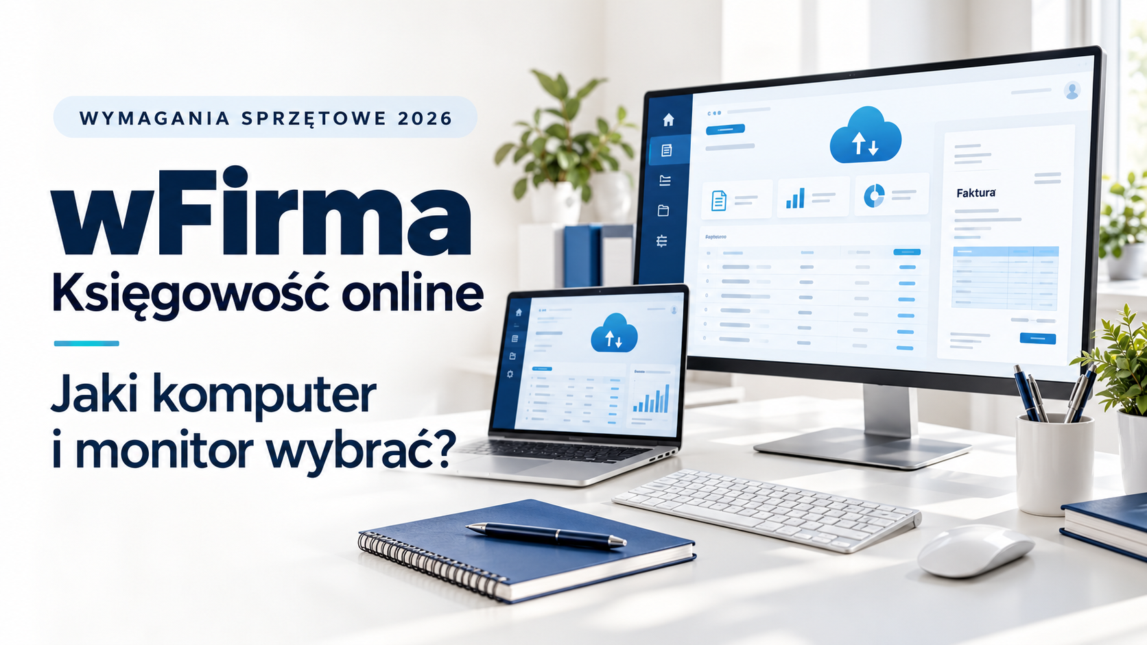 wFirma wymagania sprzętowe 2026. Jaki komputer, laptop i monitor wybrać do księgowości online?