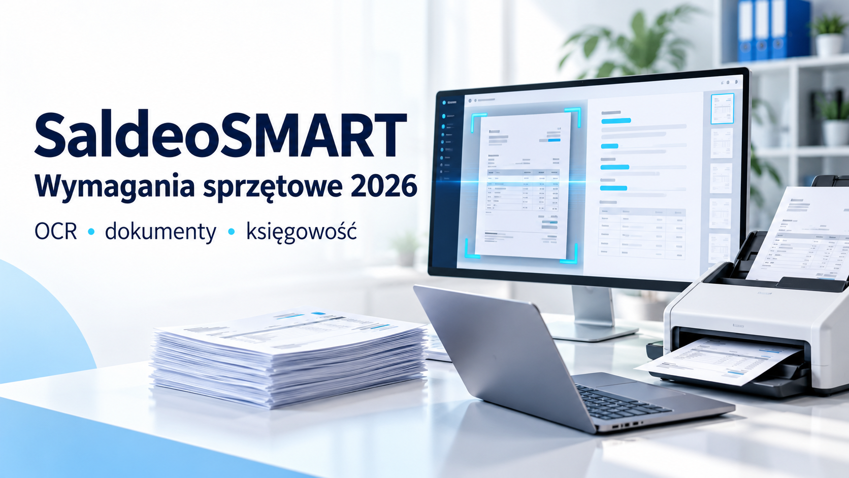 SaldeoSMART wymagania sprzętowe 2026. Jaki komputer, laptop i monitor wybrać do OCR i automatyzacji księgowości?