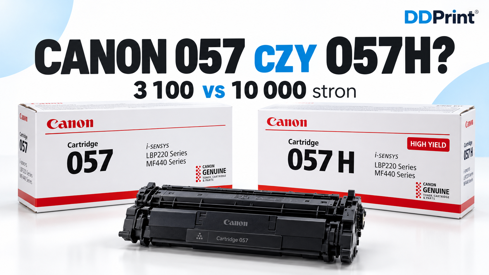Canon 057 i 057H. Czym różnią się tonery i który wybrać?