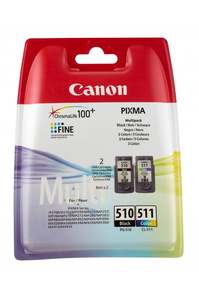 Canon PG-510, PG510, CL-511, CL511 (2970B017AA, 2970B010) CMYK do CANON PIXMA iP2700 MP240 MP280 MP250 MX340 Tusze Oryginalne