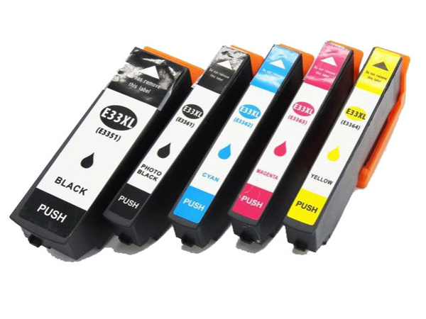 Tusz Epson 33XL T3351 / T3361–T3364 CMYK do drukarek Epson XP530 / XP630 / XP635 / XP830 – zamiennik DDPrint – komplet 5 szt.