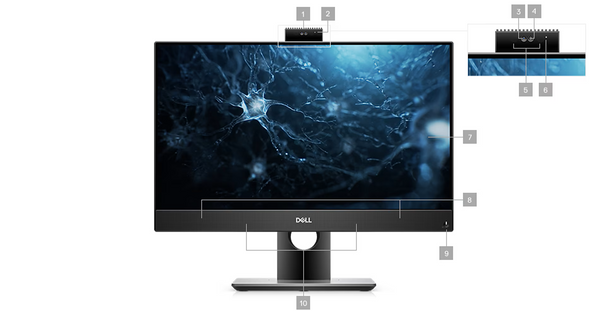 Dell OptiPlex 7490 AIO Core i5 10505 (10-gen.) 3,2 GHz / 8 GB / 480 SSD / 24'' FullHD / Win 11 Pro