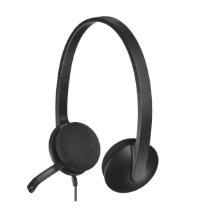 Słuchawki nauszne przewodowe Logitech H340 z mikrofonem