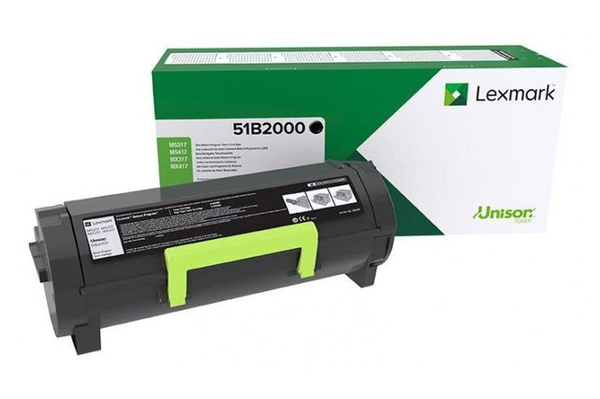 Lexmark 51B2000 2,5k Black do Lexmark MS317 MS417 MS517 MS617 MX317 MX417 MX517 MX617 Toner Oryginalny