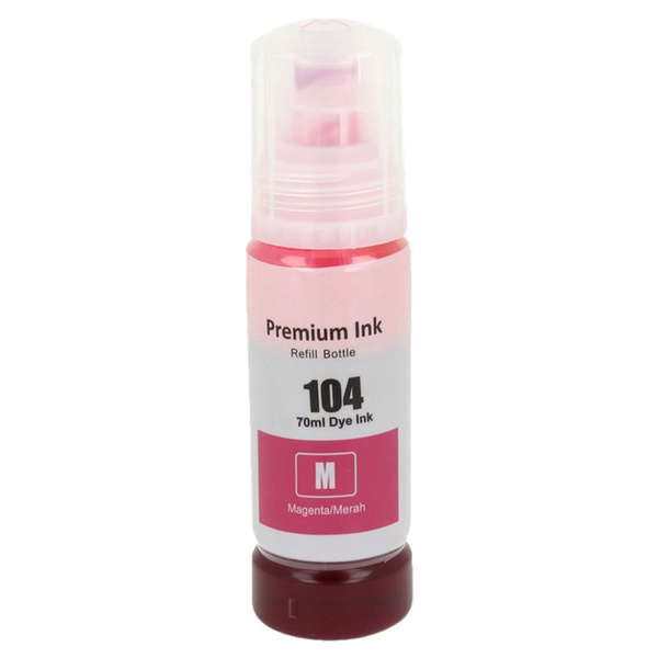 Tusz 104 C13T00P340 Magenta do drukarek Epson EcoTank ET-2710 / ET-2820 – zamiennik DDPrint – 70 ml