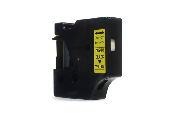 Taśma JetWorld Zamiennik Dymo D1 Czarny na Żółtym 9mm x 7m LM100 , LM120, LM150, LM160, LM200, LM210, LM210D, LM220, LM260, LM260P, LM260D, LM280, LM300, LM350, LM360D, LM420P, LM500TS (40918) (S0720730)
