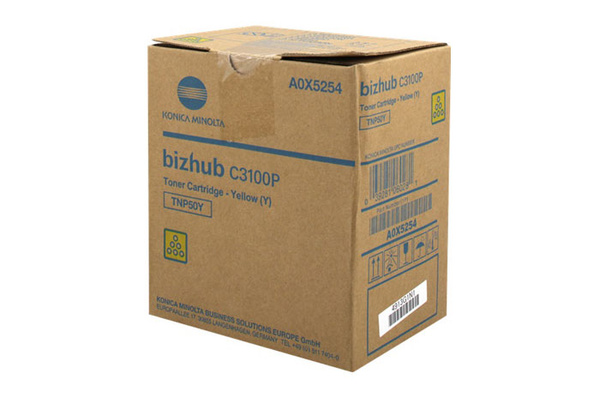Konica Minolta TNP-50Y, TNP50Y, A0X5254 5k Yellow do Konica Minolta Bizhub C3100P Toner Oryginalny