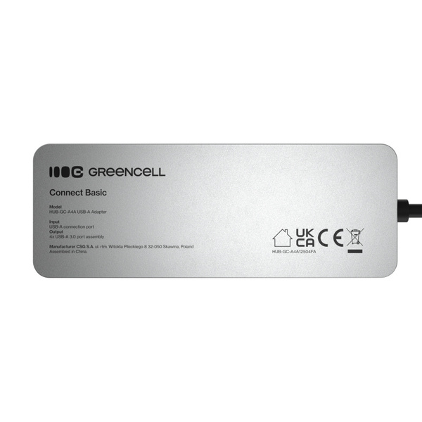 Hub USB Green Cell Basic 4w1 | 4x USB 3.0 | Aluminiowy