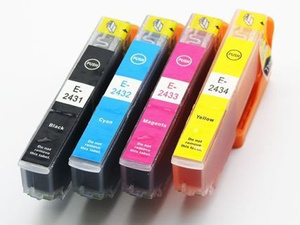 Zestaw tuszy T2431–T2434 CMYK do drukarek Epson XP-750 / XP-850 / XP-960 – zamiennik DDPrint – komplet 4 kolory