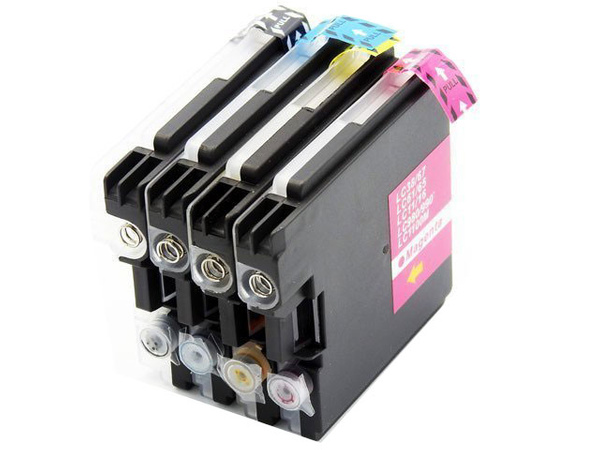 Zestaw tuszy LC1100 CMYK do drukarek Brother DCP / MFC – zamiennik DDPrint – 85 ml