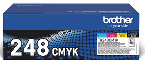 Oryginalny Brother TN-248 VAL zestaw CMYK 4x1k toner do Brother DCP L3515 L3520 L3527 DCP L3555 L3560 / HL L3215 L3220 L3240 L8230 L8240 / MFC L3740 L3760 L8340 L8390