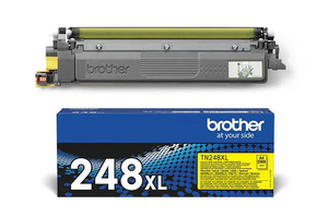 Oryginalny Brother TN248 XL Y, TN-248 XLY 2,3k Yellow toner marki Brother do Brother DCP L3515 L3520 L3527 DCP L3555 L3560 / HL L3215 L3220 L3240 L8230 L8240 / MFC L3740 L3760 L8340 L8390