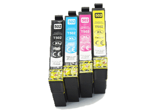 Zgodny Komplet tuszy EPSON T502 502XL CMYK do EPSON XP-5150, XP-5155, XP-5100, WF-2860