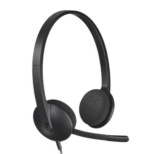 Słuchawki nauszne przewodowe Logitech H340 z mikrofonem
