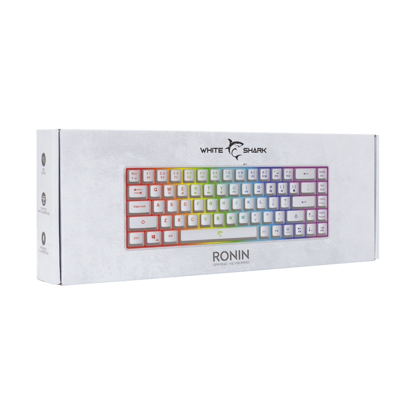 Klawiatura przewodowa WhiteShark GK-2201 Ronin biała US