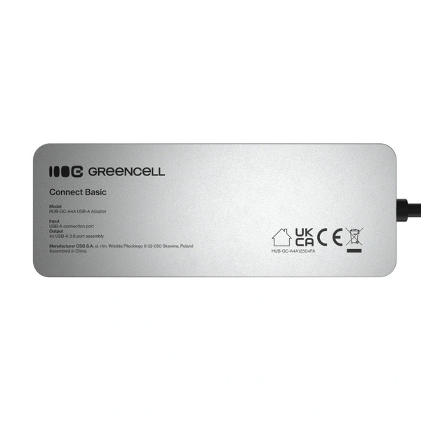 Hub USB Green Cell Basic 4w1 | 4x USB 3.0 | Aluminiowy