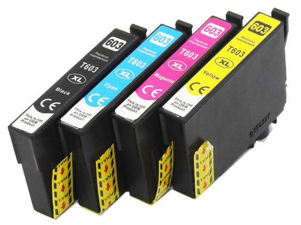 Zestaw tuszy 603XL CMYK do drukarek Epson XP-2100 / XP-3100 / WF-2830 – zamiennik DDPrint – komplet 4 kolory