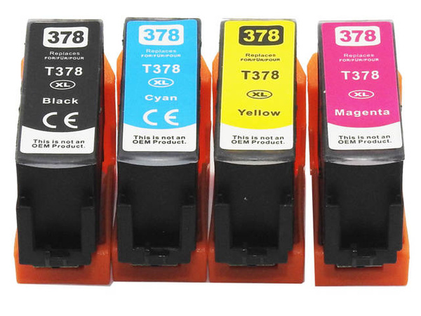 Zestaw tuszy 378XL CMYK do drukarek Epson XP-8000 / XP-8500 / XP-15000 – zamiennik DDPrint – komplet 4 kolory