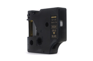 Taśma JetWorld Zamiennik Dymo D1 Złoty na Czarnym 12mm x 7m LM100, LM100+, LM200, LM300, LM400, LM420P, LM350, LM350D, LM360D, LM450D, LM260P, LM120P, LM500TS, LM160, LM210D, LM280, LM150, LM220 (45024) (S0720640)