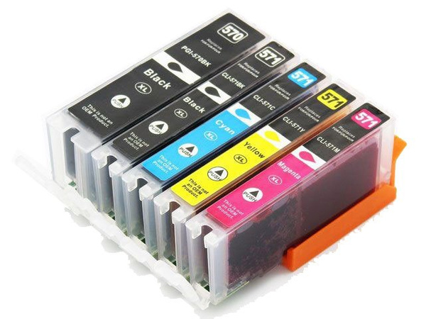 Zestaw tuszy PGI-570XL + CLI-571XL CMYK do drukarek Canon PIXMA MG / TS – zamiennik DDPrint – wysoka wydajność