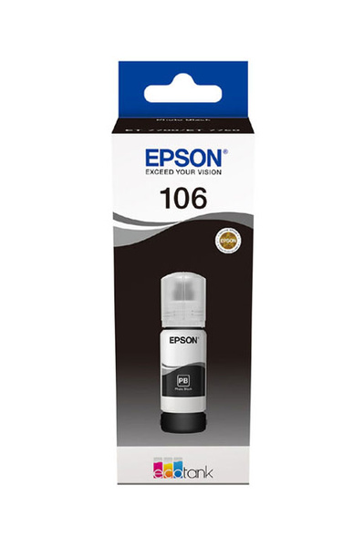 Epson 106 (T00R1, C13T00R140) 8k Photo Black do Epson EcoTank ET-7700, ET-7750, L7160, L7180 Tusz Oryginalny