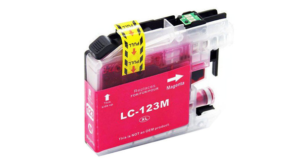Zgodny z Brother LC123M Magenta 10ml tusz marki DDPrint do Brother J132W/J152W/ J4110DW/J552DW/J752DW/J4410DW/ J4510DW/J470DW/J6520DW/J6720DW