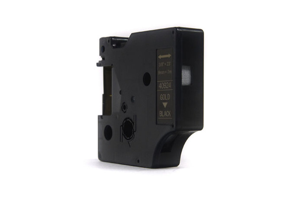 Taśma JetWorld Zamiennik Dymo D1 Złoty na Czarnym 9mm x 7m LM100, LM100Plus, LM100Series, LM120P, LM280, LM300, LM350, LM350D, LM350Series, LM360D, LM400, LM420P, LM450, LM450D, LM450Series, LM500TS, LMPC, LMPC2 (40924)