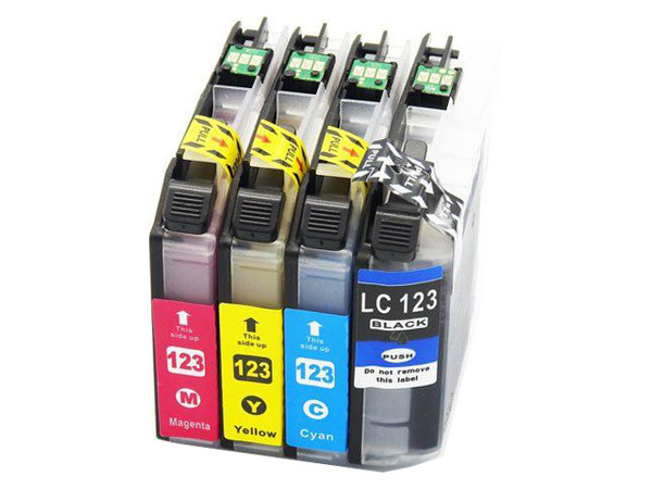 Zestaw tuszy LC123 CMYK do drukarek Brother DCP / MFC – zamiennik DDPrint – wysoka wydajność