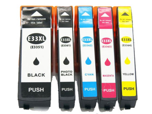 Tusz Epson 33XL T3351 / T3361–T3364 CMYK do drukarek Epson XP530 / XP630 / XP635 / XP830 – zamiennik DDPrint – komplet 5 szt.