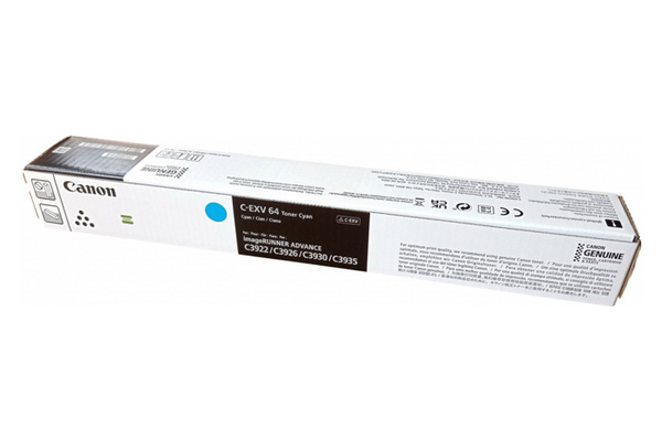Canon C-EXV64C, CEXV64C, 5754C002 25,5k Cyan do Canon IR-C3922, IR-C3926, IR-C3930, IR-C3935 Toner Oryginalny
