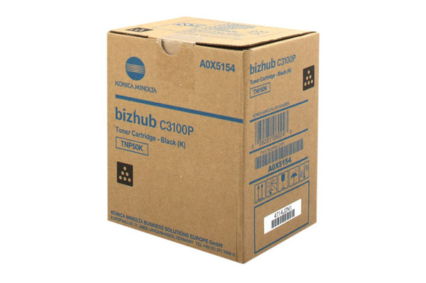 Konica Minolta TNP-50K, TNP50K, A0X5154 5k Black do Konica Minolta Bizhub C3100P Toner Oryginalny