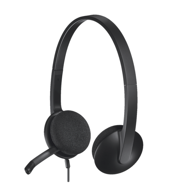 Słuchawki nauszne przewodowe Logitech H340 z mikrofonem